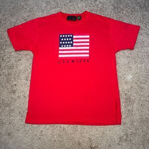 Vintage 1996 Olympic T Shirt USA Flag Size M